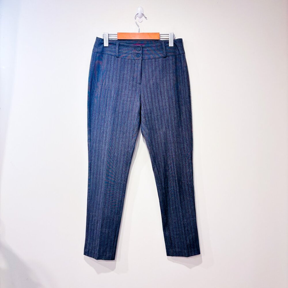 SAN FRANCISCO | Striped Grey and Red Tailored Pants | Business Casual | Size 5 *